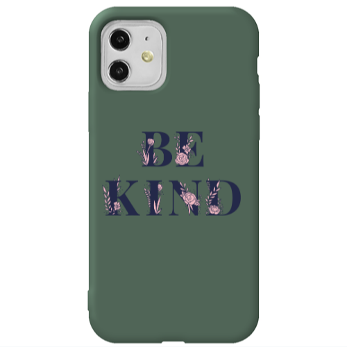 Apple iPhone 11  Be Kind Dark Green Colored Silicone TPU Θήκη