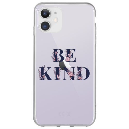 Apple iPhone 12 Be Kind Transparent Silicone TPU Θήκη