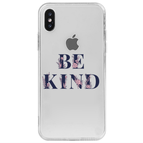 Apple iPhone X Be Kind Transparent Silicone TPU Θήκη