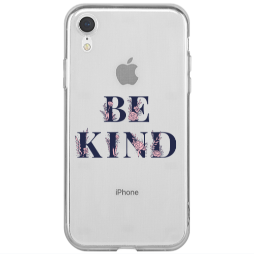 Apple iPhone Xr Be Kind Transparent Silicone TPU Θήκη