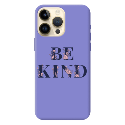 Apple iPhone 13 Pro Max Be Kind Purple Colored Silicone TPU Θήκη