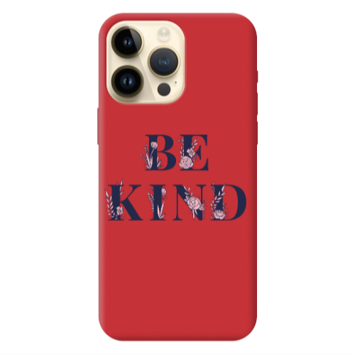 Apple iPhone 13 Pro Max Be Kind Red Colored Silicone TPU Θήκη