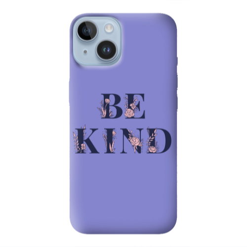 Apple iPhone 14  Be Kind Purple Colored Silicone TPU Θήκη