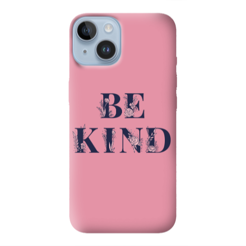 Apple iPhone 14  Be Kind Pink Colored Silicone TPU Θήκη