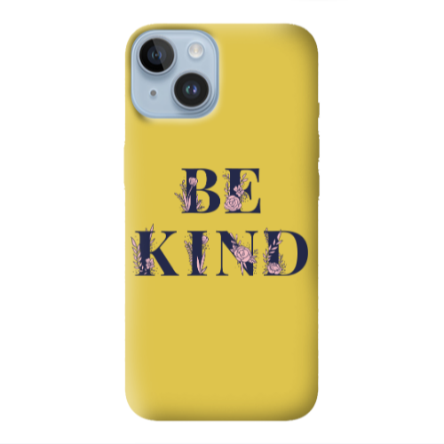 Apple iPhone 14 Plus Be Kind Yellow Colored Silicone TPU Θήκη