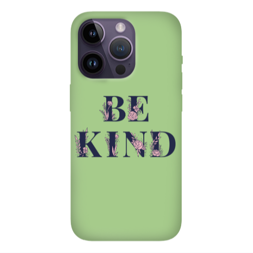 Apple iPhone 14 Pro Max Be Kind Light Green Colored Silicone TPU Θήκη