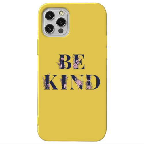 Apple iPhone 13 Pro Be Kind Yellow Colored Silicone TPU Θήκη