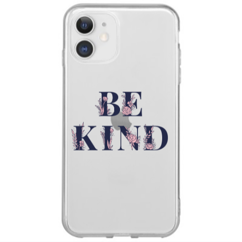 Apple iPhone 12 Mini Be Kind Transparent Silicone TPU Θήκη