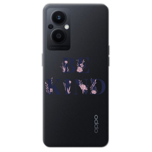 Oppo Reno 7 Lite Be Kind Transparent Silicone TPU Θήκη