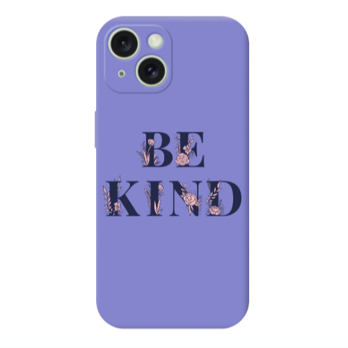 Apple iPhone 15 Plus Be Kind Purple Colored Silicone TPU Θήκη