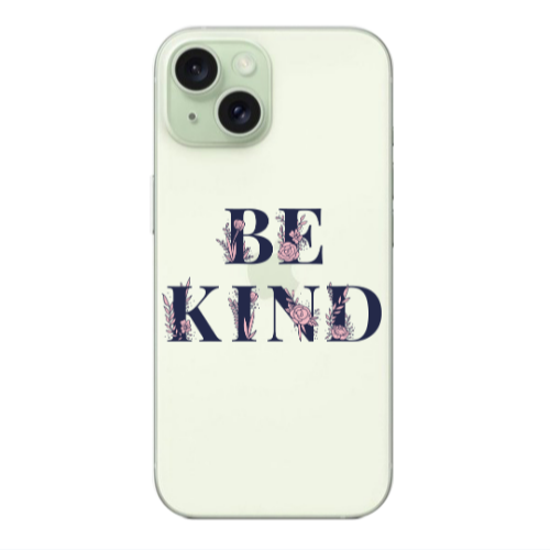 Apple iPhone 15 Plus Be Kind Transparent Silicone TPU Θήκη