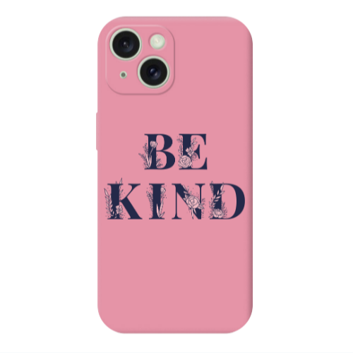 Apple iPhone 15 Plus Be Kind Pink Colored Silicone TPU Θήκη