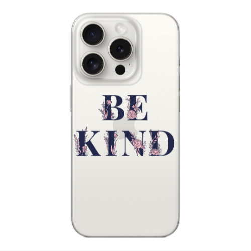 Apple iPhone 15 Pro Be Kind Transparent Silicone TPU Θήκη