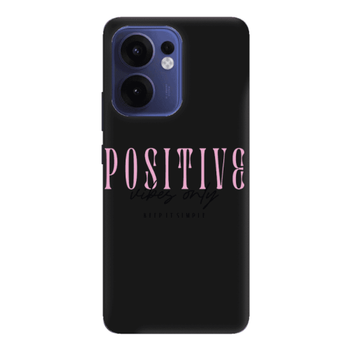 Oppo Reno 13 F Keep It Simple Black Colored Silicone TPU Θήκη