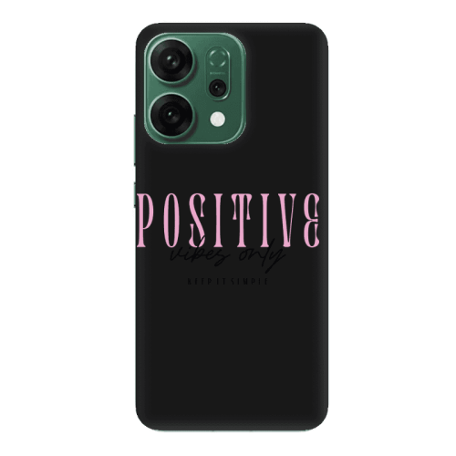 Oppo RENO 14 Keep It Simple Black Colored Silicone TPU Θήκη