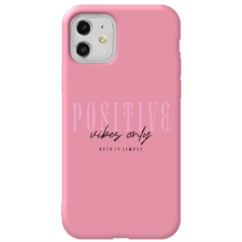 Apple iPhone 11  Keep It Simple Pink Colored Silicone TPU Θήκη