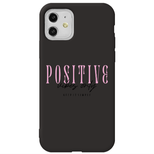 Apple iPhone 11  Keep It Simple Black Colored Silicone TPU Θήκη