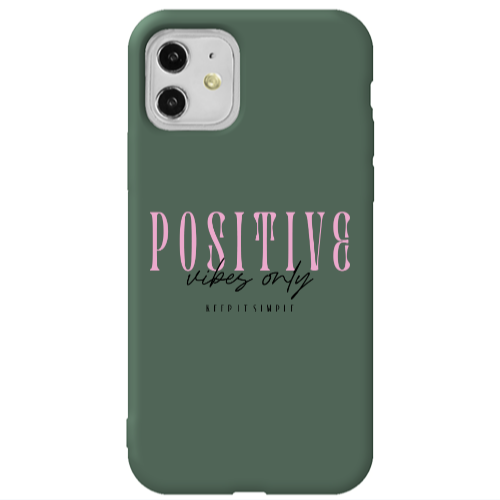 Apple iPhone 11  Keep It Simple Dark Green Colored Silicone TPU Θήκη