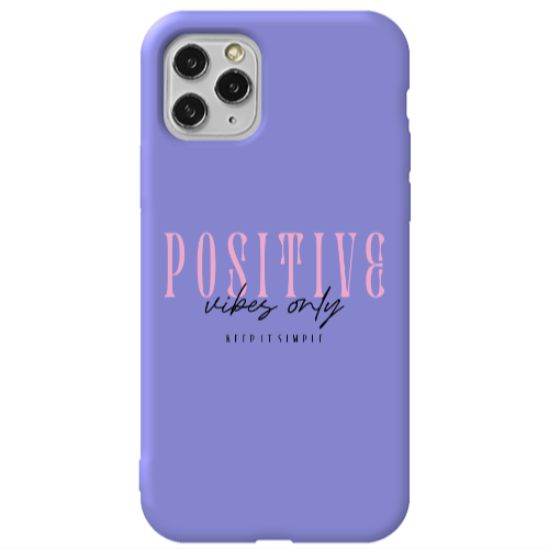 Apple iPhone 11 Pro Keep It Simple Purple Colored Silicone TPU Θήκη