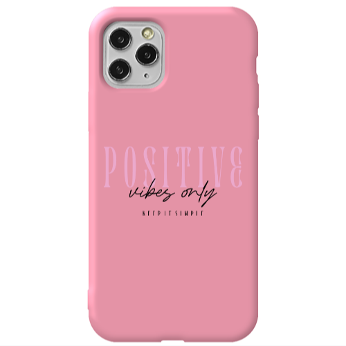 Apple iPhone 11 Pro Keep It Simple Pink Colored Silicone TPU Θήκη