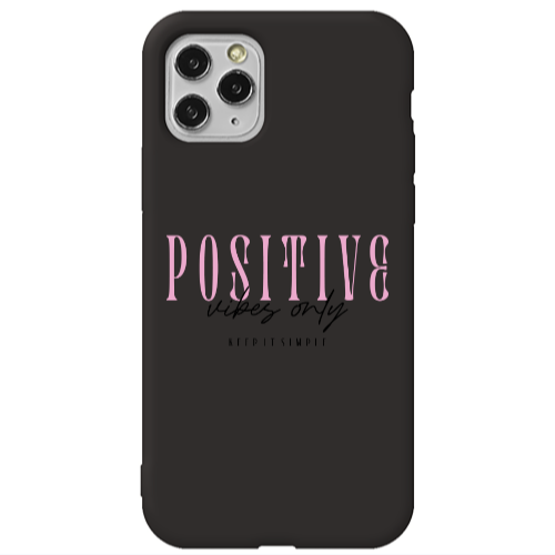 Apple iPhone 11 Pro Keep It Simple Black Colored Silicone TPU Θήκη