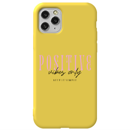 Apple iPhone 11 Pro Keep It Simple Yellow Colored Silicone TPU Θήκη