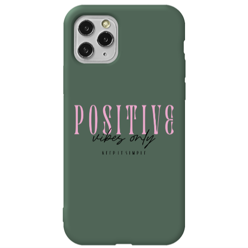 Apple iPhone 11 Pro Keep It Simple Dark Green Colored Silicone TPU Θήκη