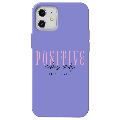 Apple iPhone 12 Keep It Simple Purple Colored Silicone TPU Θήκη