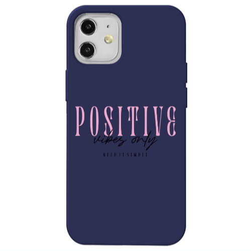 Apple iPhone 12 Keep It Simple Dark blue Colored Silicone TPU Θήκη