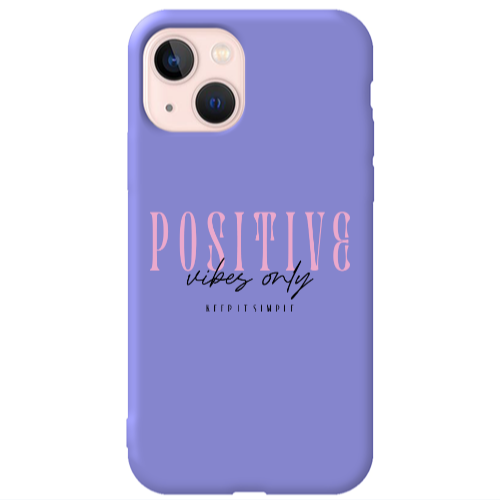 Apple iPhone 13 Keep It Simple Purple Colored Silicone TPU Θήκη