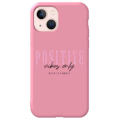 Apple iPhone 13 Keep It Simple Pink Colored Silicone TPU Θήκη
