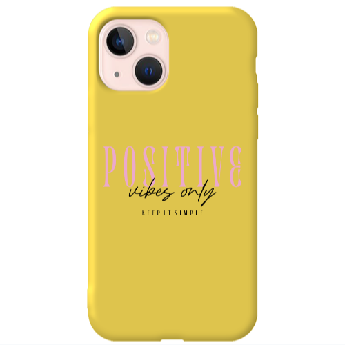 Apple iPhone 13 Keep It Simple Yellow Colored Silicone TPU Θήκη