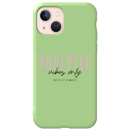 Apple iPhone 13 Keep It Simple Light Green Colored Silicone TPU Θήκη