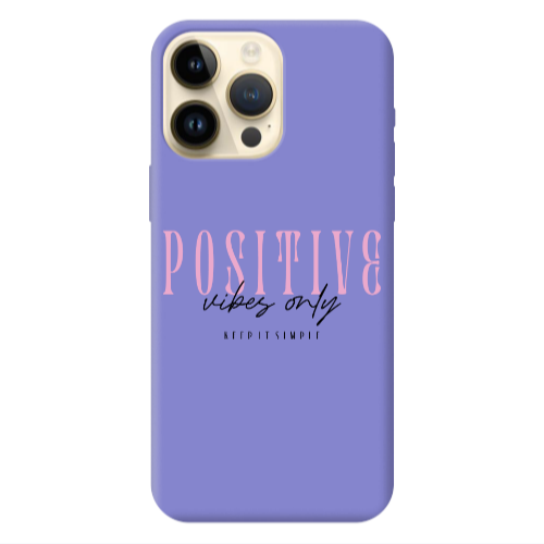 Apple iPhone 13 Pro Max Keep It Simple Purple Colored Silicone TPU Θήκη