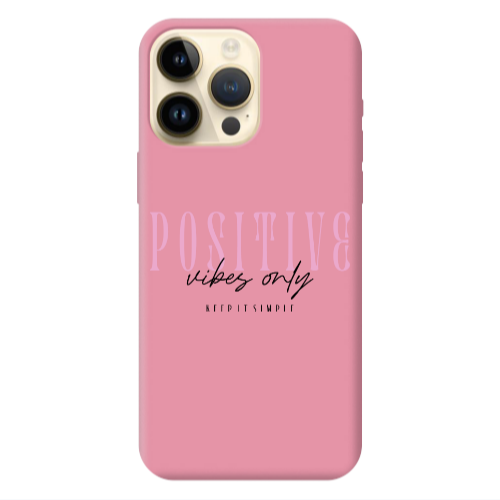 Apple iPhone 13 Pro Max Keep It Simple Pink Colored Silicone TPU Θήκη