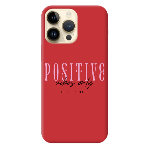Apple iPhone 13 Pro Max Keep It Simple Red Colored Silicone TPU Θήκη