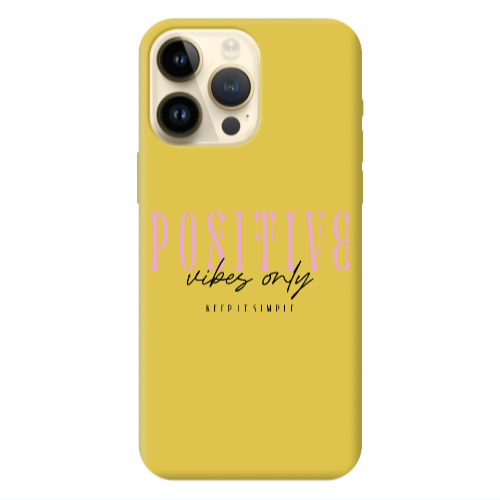 Apple iPhone 13 Pro Max Keep It Simple Yellow Colored Silicone TPU Θήκη