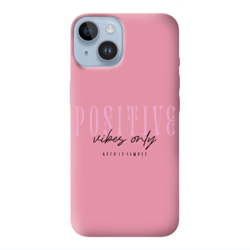 Apple iPhone 14  Keep It Simple Pink Colored Silicone TPU Θήκη