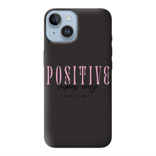 Apple iPhone 14  Keep It Simple Black Colored Silicone TPU Θήκη