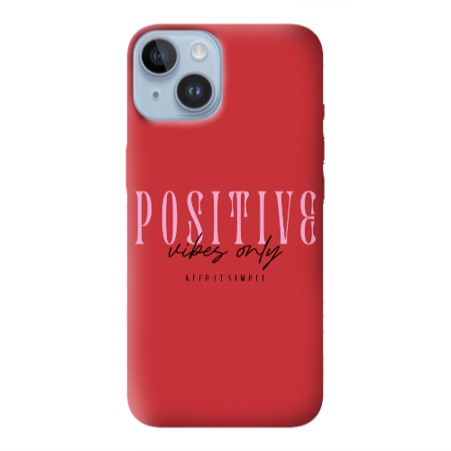 Apple iPhone 14 Plus Keep It Simple Red Colored Silicone TPU Θήκη
