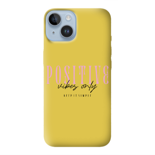 Apple iPhone 14 Plus Keep It Simple Yellow Colored Silicone TPU Θήκη