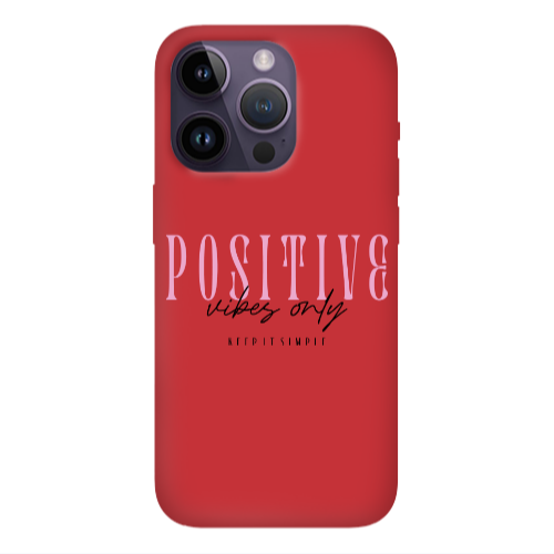 Apple iPhone 14 Pro  Keep It Simple Red Colored Silicone TPU Θήκη