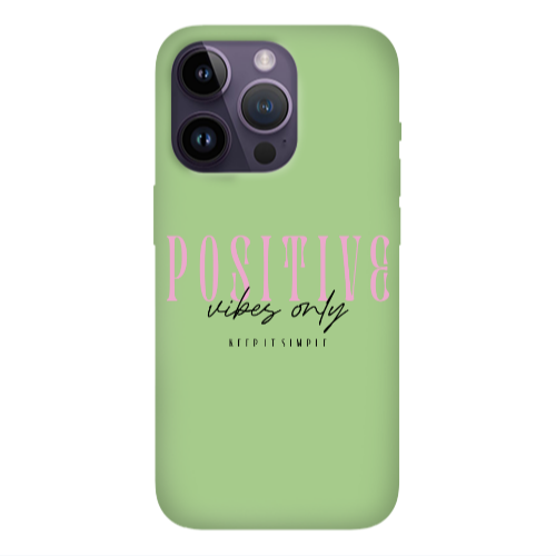 Apple iPhone 14 Pro Max Keep It Simple Light Green Colored Silicone TPU Θήκη