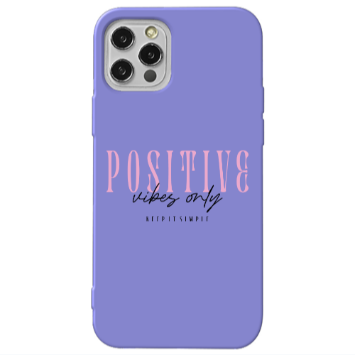 Apple iPhone 13 Pro Keep It Simple Purple Colored Silicone TPU Θήκη