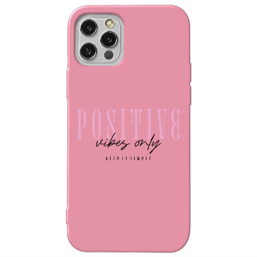 Apple iPhone 13 Pro Keep It Simple Pink Colored Silicone TPU Θήκη