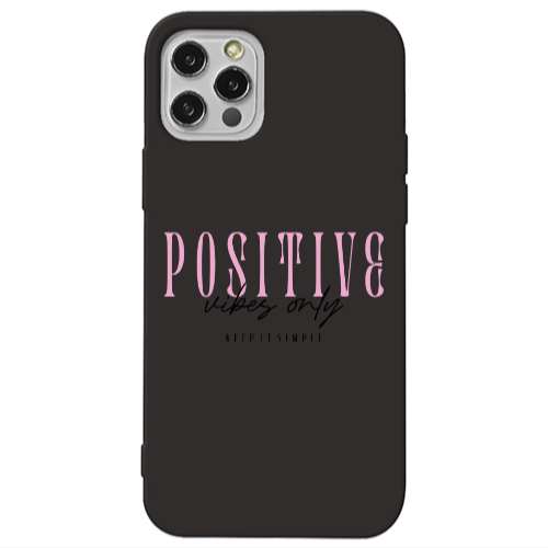 Apple iPhone 13 Pro Keep It Simple Black Colored Silicone TPU Θήκη