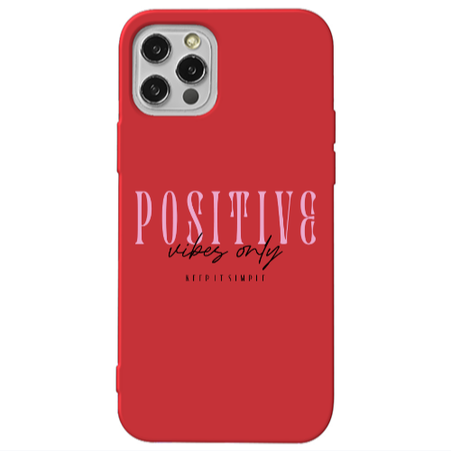 Apple iPhone 13 Pro Keep It Simple Red Colored Silicone TPU Θήκη