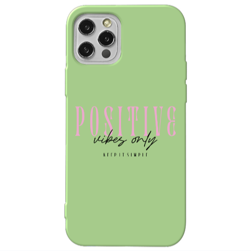 Apple iPhone 12 Pro Keep It Simple Light Green Colored Silicone TPU Θήκη