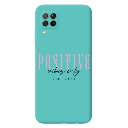 Huawei P40 Lite Keep It Simple Turquoise Colored Silicone TPU Θήκη