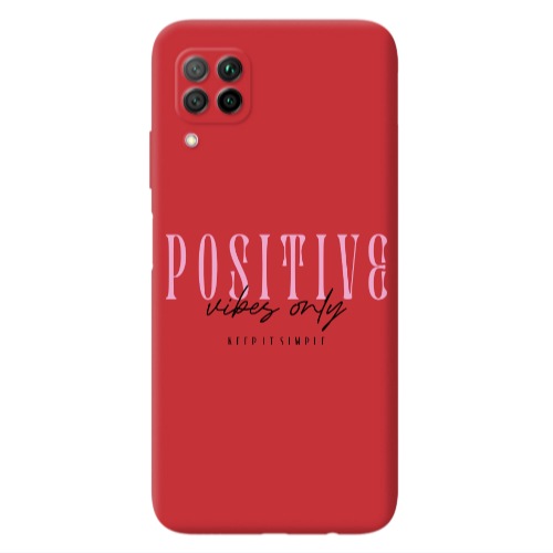 Huawei P40 Lite Keep It Simple Red Colored Silicone TPU Θήκη